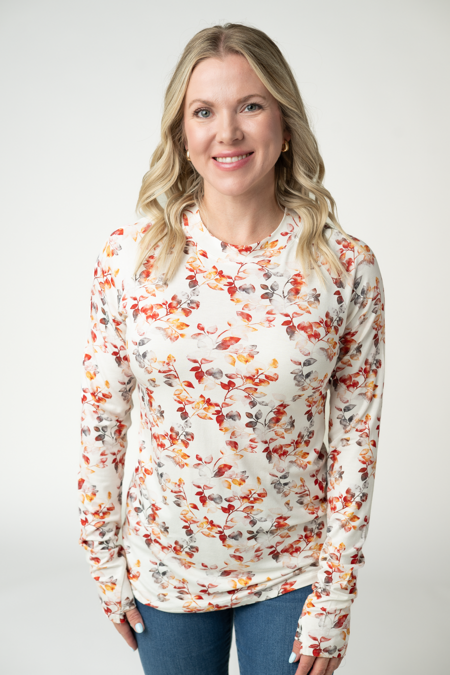 WAREHOUSE ONLY Blair Long Sleeve Top - Autumn Watercolor