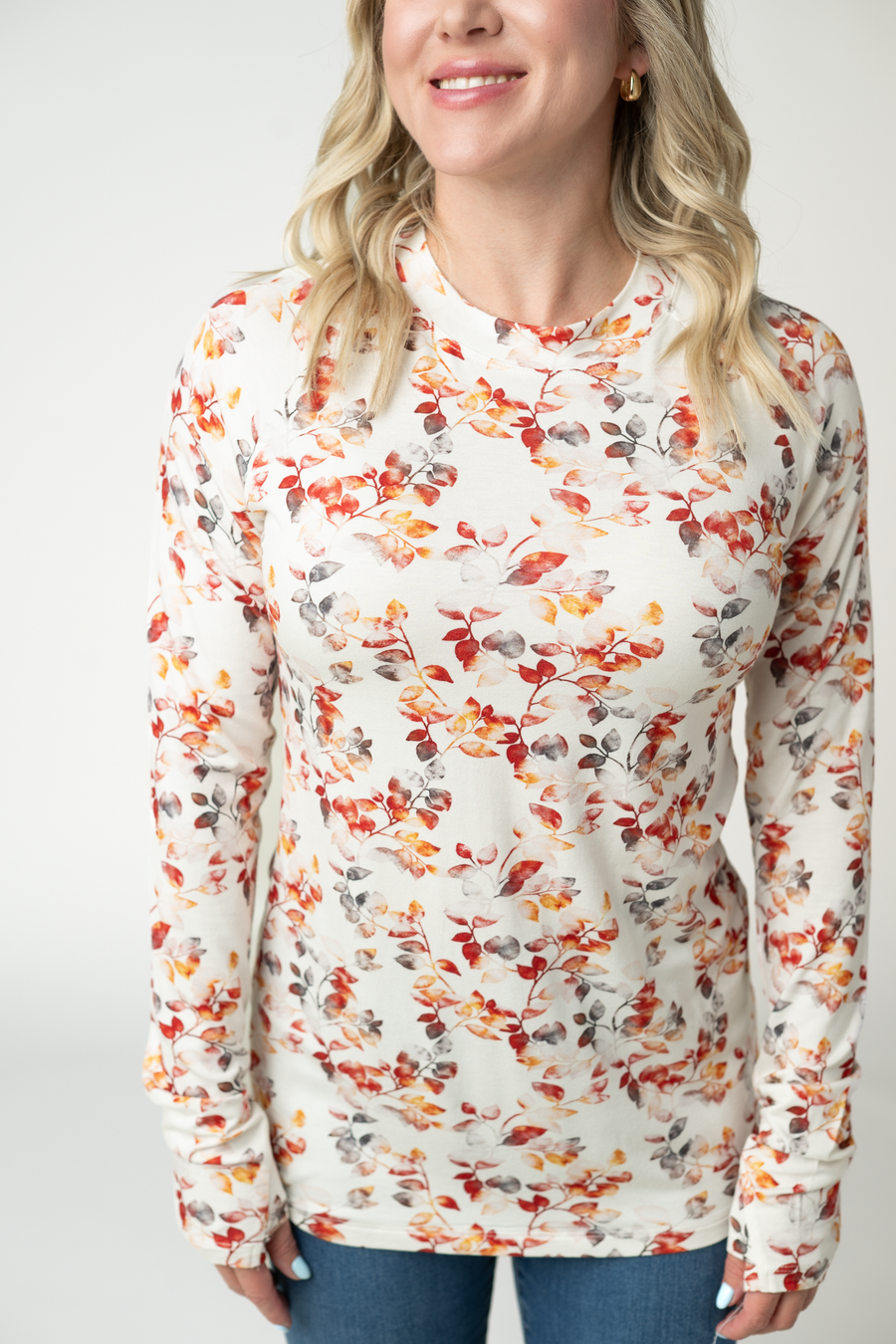 WAREHOUSE ONLY Blair Long Sleeve Top - Autumn Watercolor