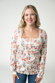 WAREHOUSE ONLY Alyssa Long Sleeve Top - Autumn Watercolor