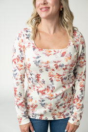 WAREHOUSE ONLY Alyssa Long Sleeve Top - Autumn Watercolor