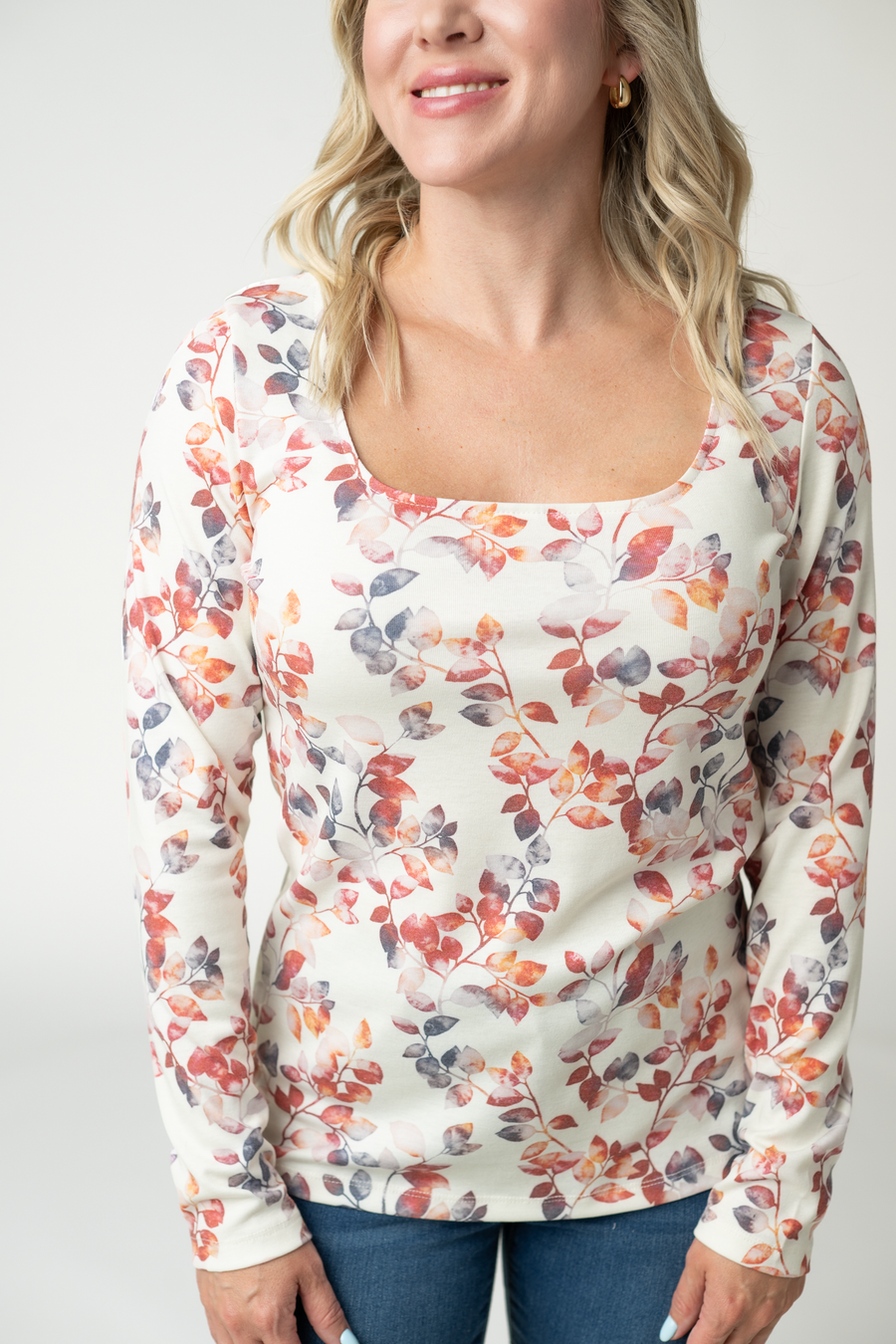 WAREHOUSE ONLY Alyssa Long Sleeve Top - Autumn Watercolor