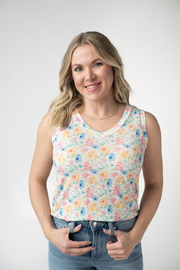 WAREHOUSE ONLY Noelle Tank - Petal Gardens FINAL SALE