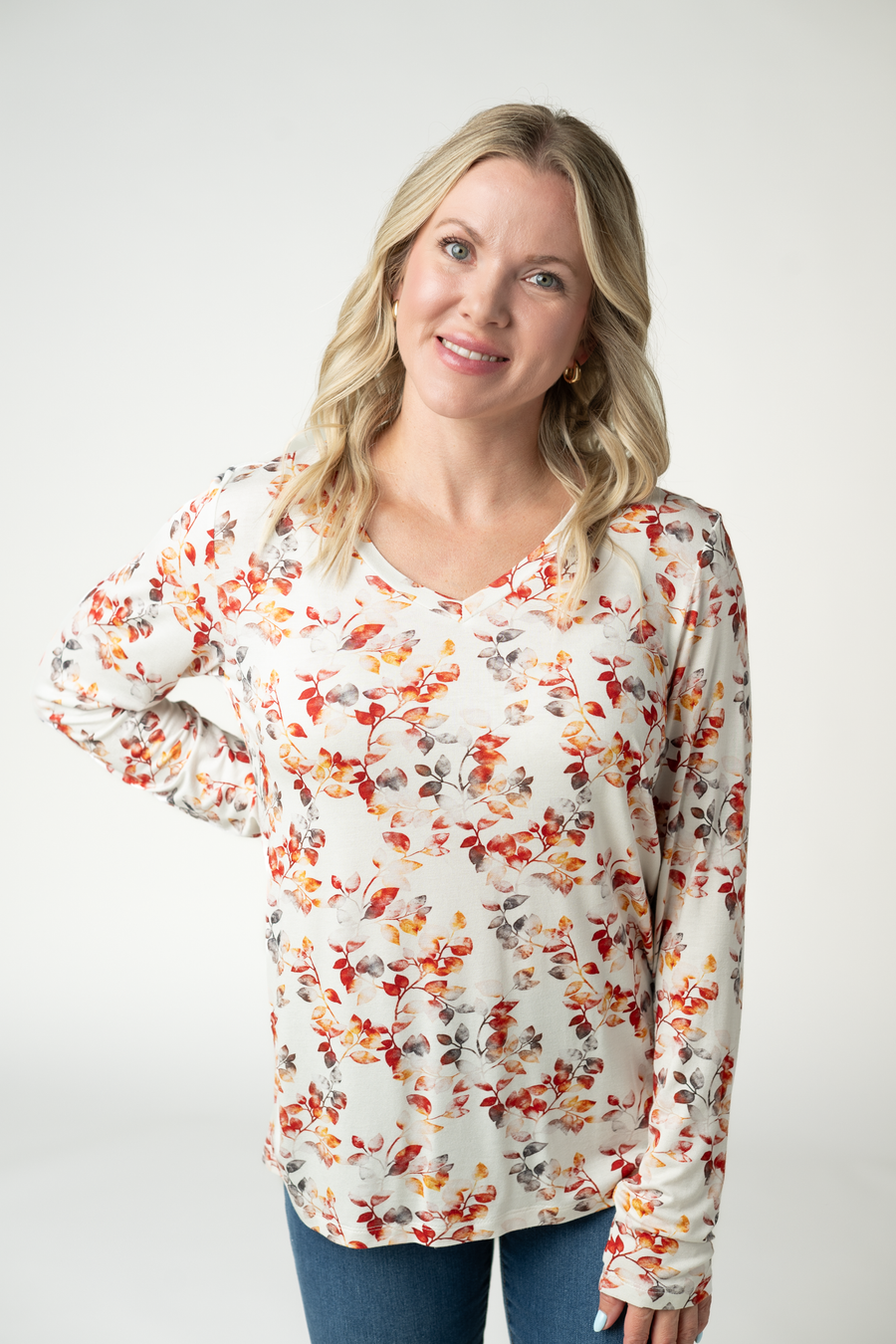 WAREHOUSE ONLY Larissa Long Sleeve - Autumn Watercolor