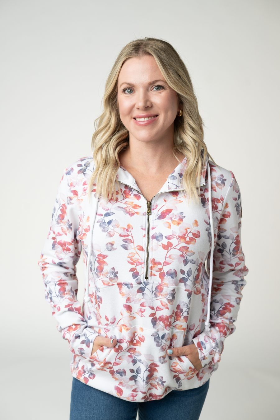 WAREHOUSE ONLY HalfZip Hoodie - Autumn Watercolor