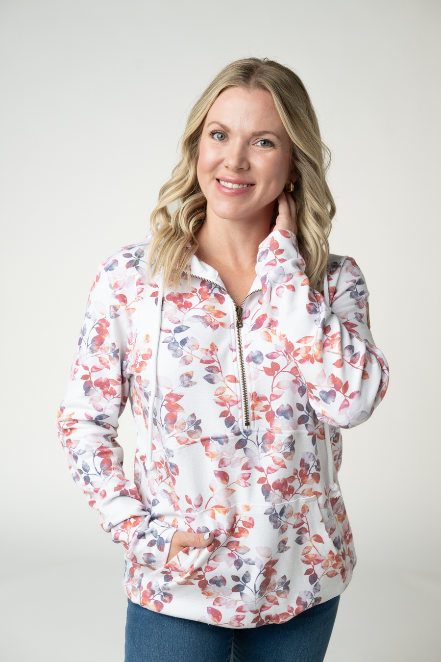 WAREHOUSE ONLY HalfZip Hoodie - Autumn Watercolor