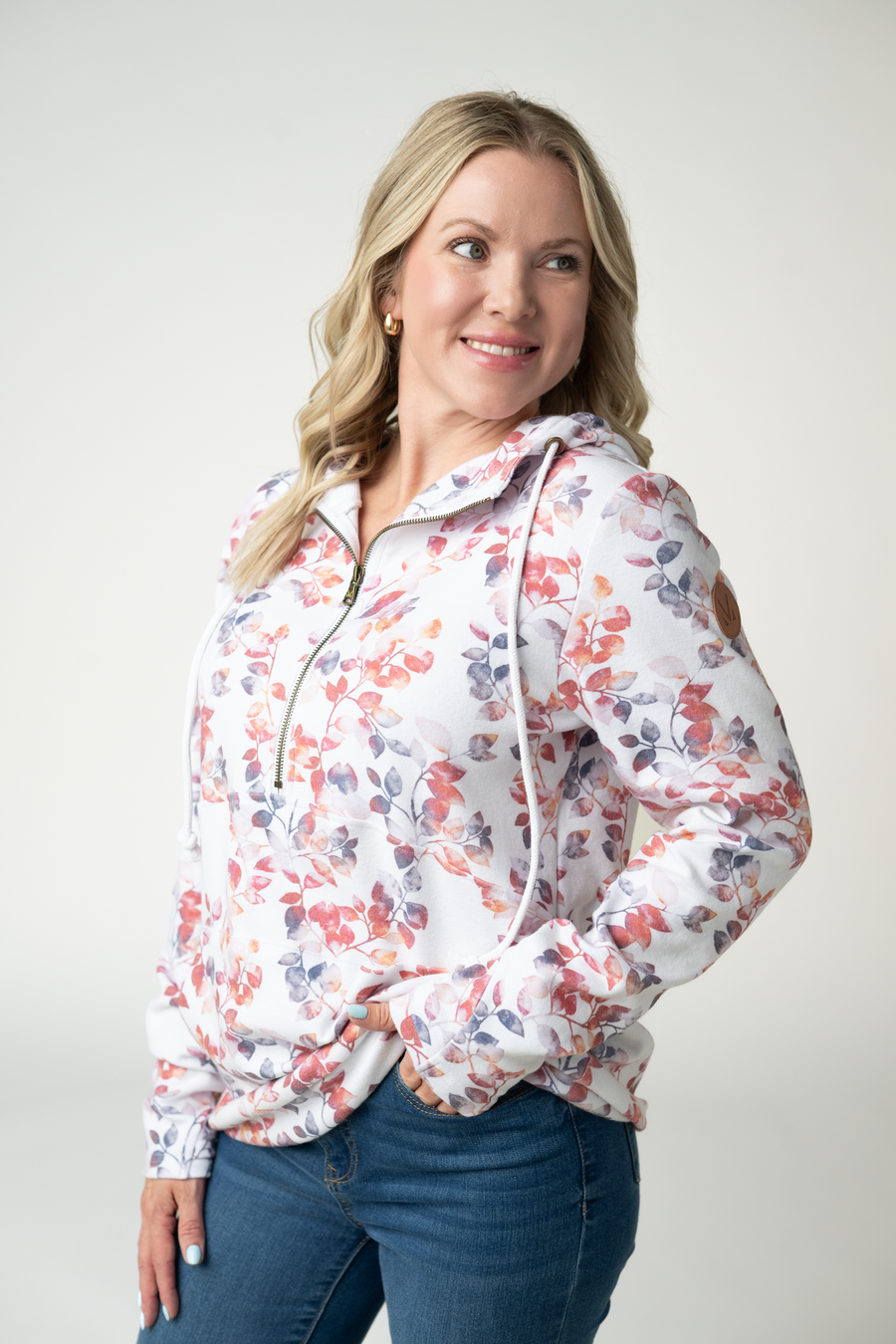 WAREHOUSE ONLY HalfZip Hoodie - Autumn Watercolor