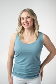 WAREHOUSE ONLY Kennedy Tank - Dusty Blue FINAL SALE