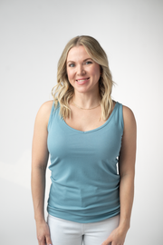 WAREHOUSE ONLY Kennedy Tank - Dusty Blue FINAL SALE