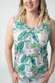 WAREHOUSE ONLY Noelle Tank - Tropical Leaf FINAL SALE