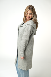 WAREHOUSE ONLY Lillian Long Hooded Cardigan - Grey