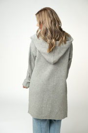 WAREHOUSE ONLY Lillian Long Hooded Cardigan - Grey