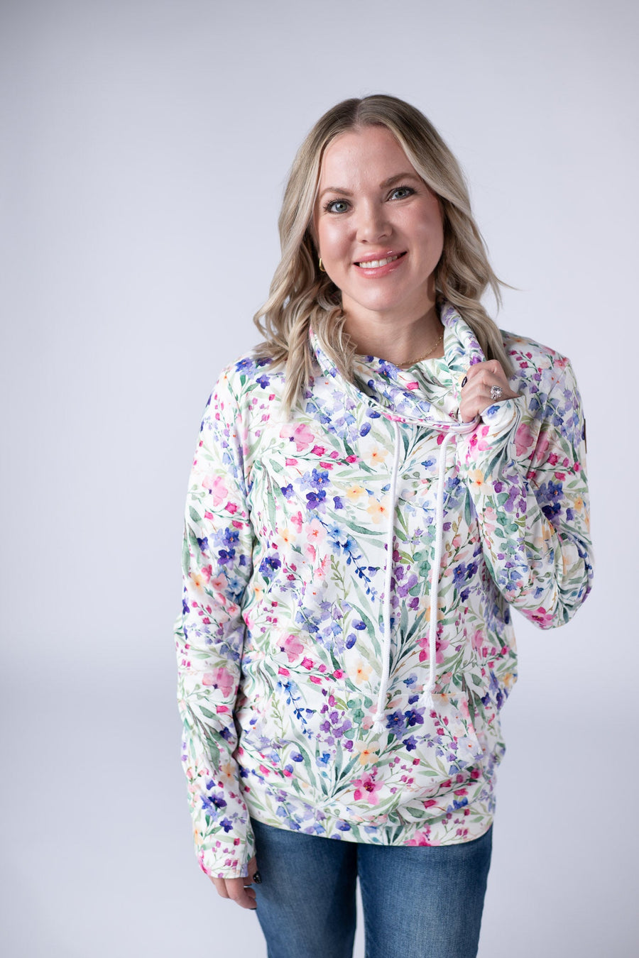 WAREHOUSE Soft Funnel Neck - Cottage Floral
