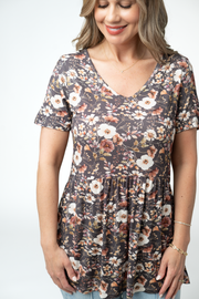 WAREHOUSE ONLY Sarah Ruffle Short Sleeve - Blushwood Floral