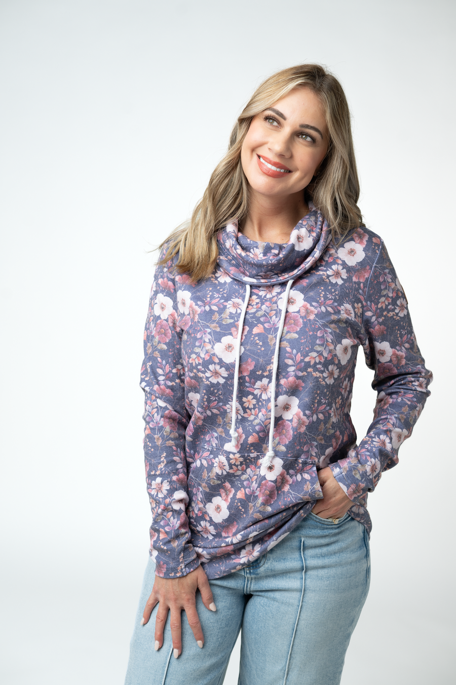 WAREHOUSE ONLY Classic Funnel Neck - Blushwood Floral
