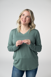 WAREHOUSE ONLY Larissa Long Sleeve - Dusty Jade