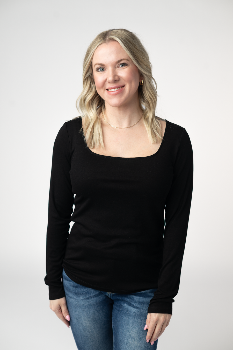 WAREHOUSE ONLY Alyssa Long Sleeve Top - Black