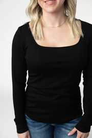 WAREHOUSE ONLY Alyssa Long Sleeve Top - Black