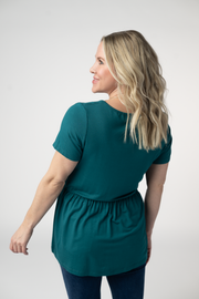 WAREHOUSE ONLY Sarah Ruffle Short Sleeve - Teal