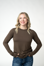 WAREHOUSE ONLY Blair Long Sleeve Top - Brown