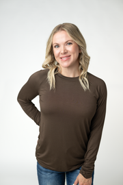 WAREHOUSE ONLY Blair Long Sleeve Top - Brown