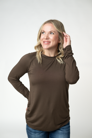 WAREHOUSE ONLY Blair Long Sleeve Top - Brown