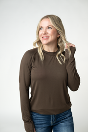WAREHOUSE ONLY Blair Long Sleeve Top - Brown