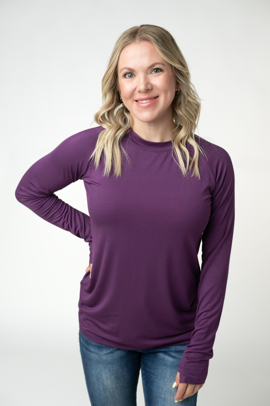 WAREHOUSE ONLY Blair Long Sleeve Top - Purple