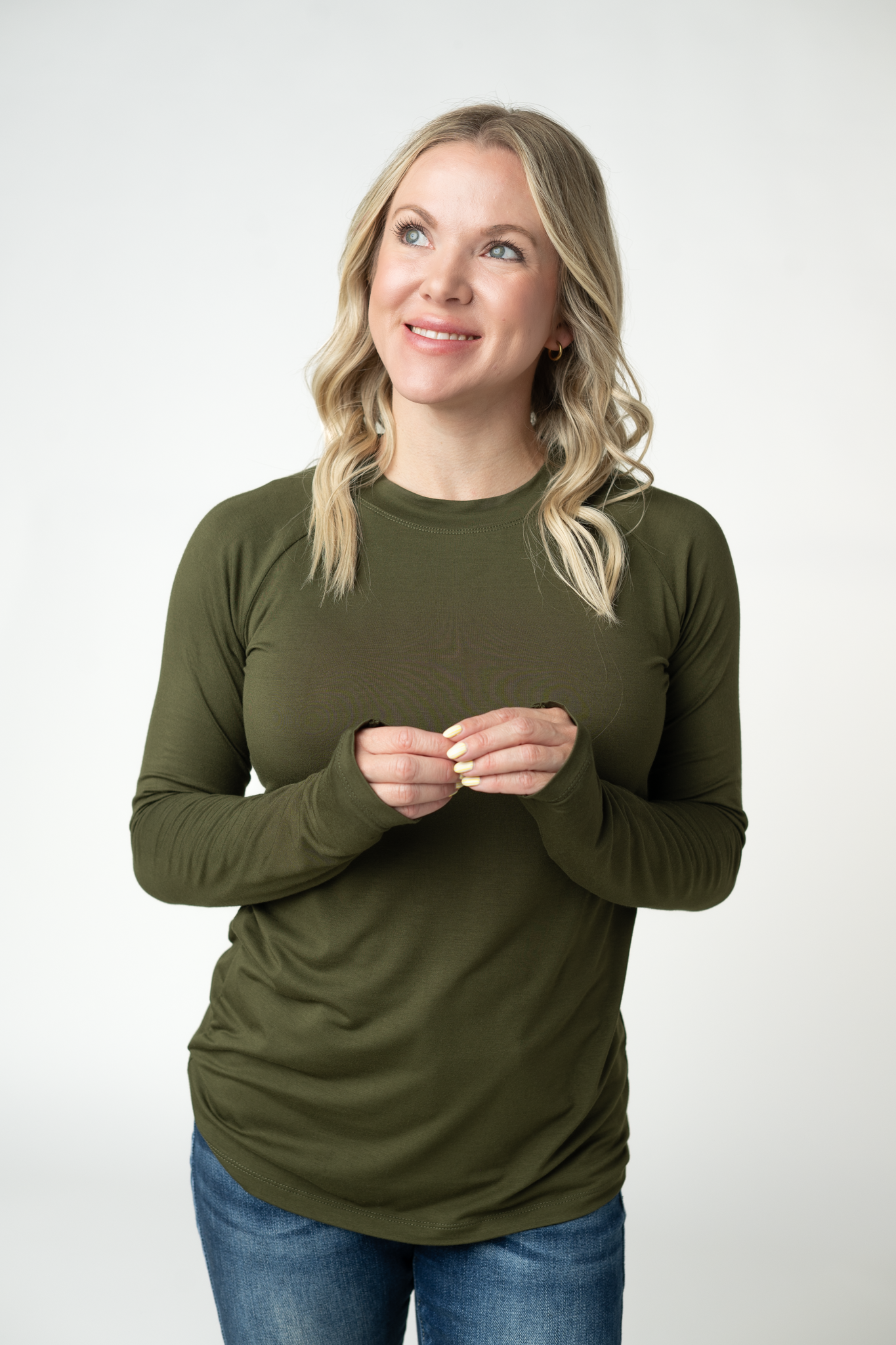 WAREHOUSE ONLY Blair Long Sleeve Top - Dark Olive