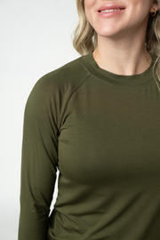 WAREHOUSE ONLY Blair Long Sleeve Top - Dark Olive