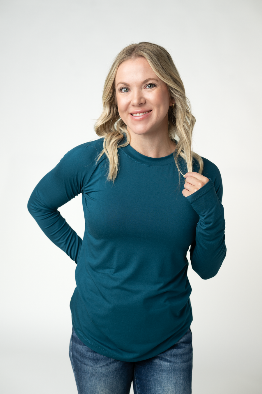 WAREHOUSE ONLY Blair Long Sleeve Top - Teal