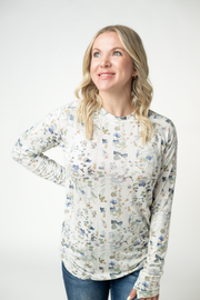 WAREHOUSE ONLY Blair Long Sleeve Top - Olive Meadows