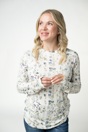 WAREHOUSE ONLY Blair Long Sleeve Top - Olive Meadows