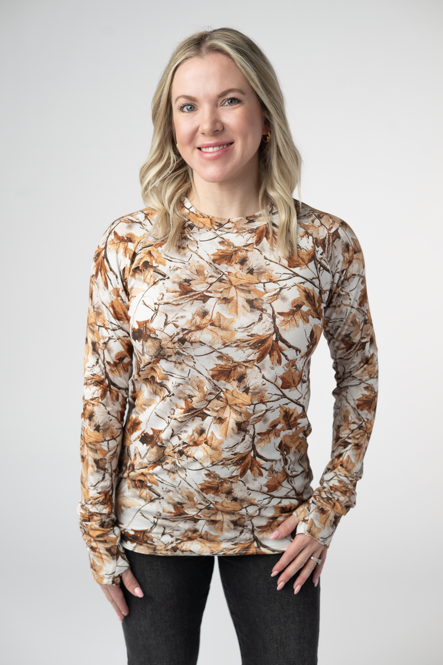 WAREHOUSE ONLY Blair Long Sleeve Top - Woodsy Camo