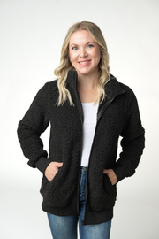 WAREHOUSE ONLY Skylar Sherpa Fullzip - Black