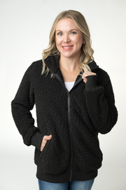 WAREHOUSE ONLY Skylar Sherpa Fullzip - Black
