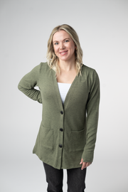WAREHOUSE ONLY Cori Cardigan - Heathered Olive