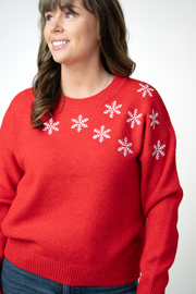 WAREHOUSE ONLY Winter Snowflake Sweater - Red