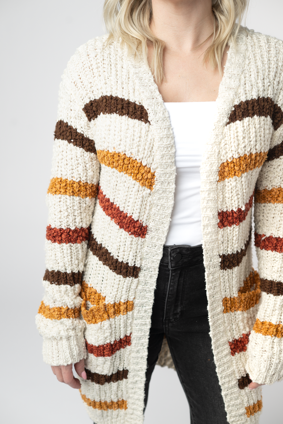 WAREHOUSE ONLY Fall Striped Cardigan