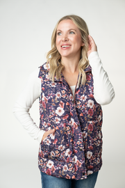 WAREHOUSE ONLY Remy Zip Up Vest - Blushwood Floral