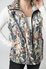 WAREHOUSE ONLY Remy Zip Up Vest - Dark Camo