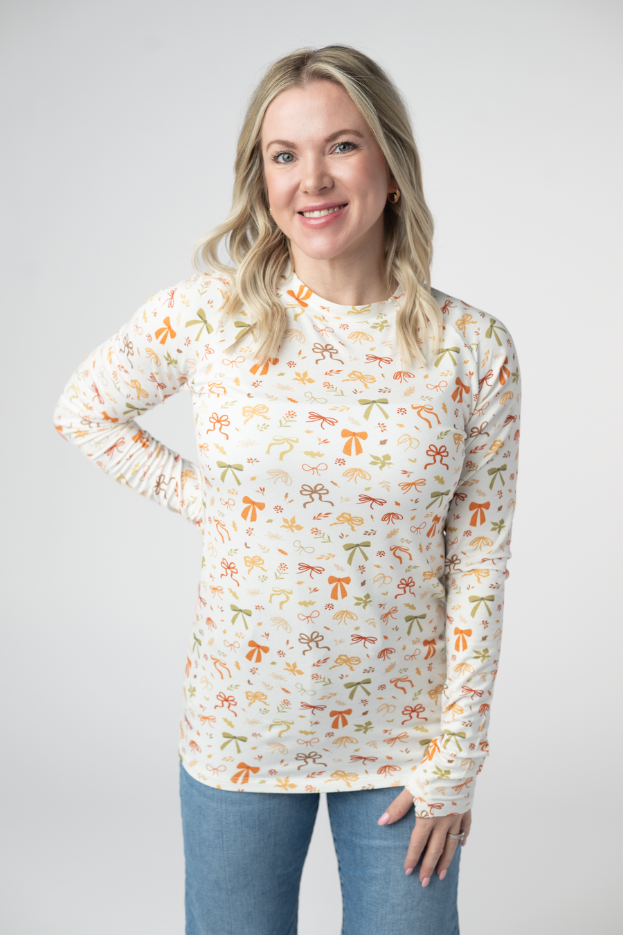 WAREHOUSE ONLY Blair Long Sleeve Top - Harvest Bows
