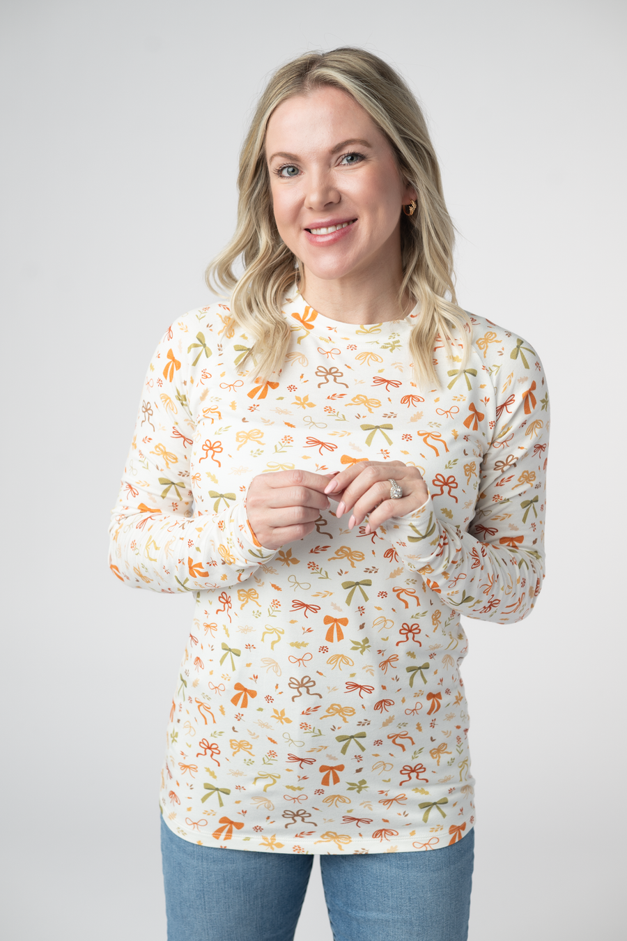 WAREHOUSE ONLY Blair Long Sleeve Top - Harvest Bows