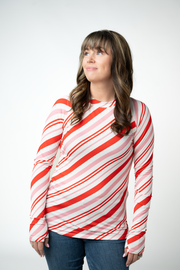 WAREHOUSE ONLY Blair Long Sleeve Top - Candy Cane