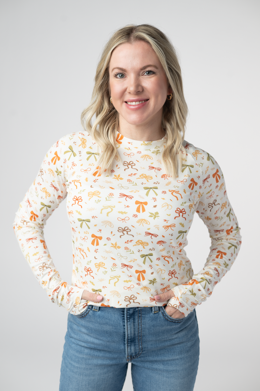 WAREHOUSE ONLY Blair Long Sleeve Top - Harvest Bows