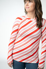 WAREHOUSE ONLY Blair Long Sleeve Top - Candy Cane