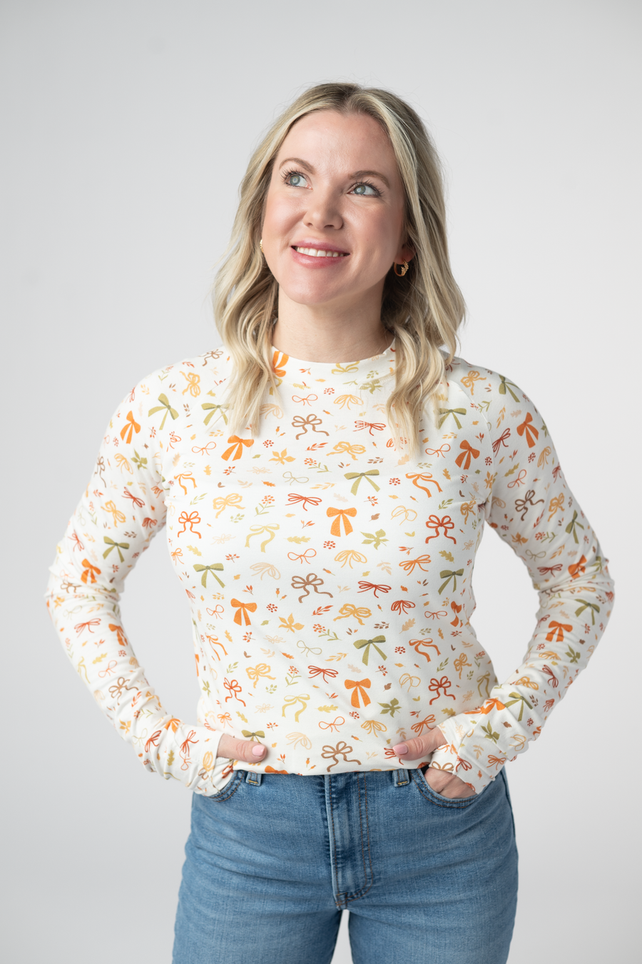 WAREHOUSE ONLY Blair Long Sleeve Top - Harvest Bows