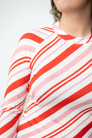 WAREHOUSE ONLY Blair Long Sleeve Top - Candy Cane