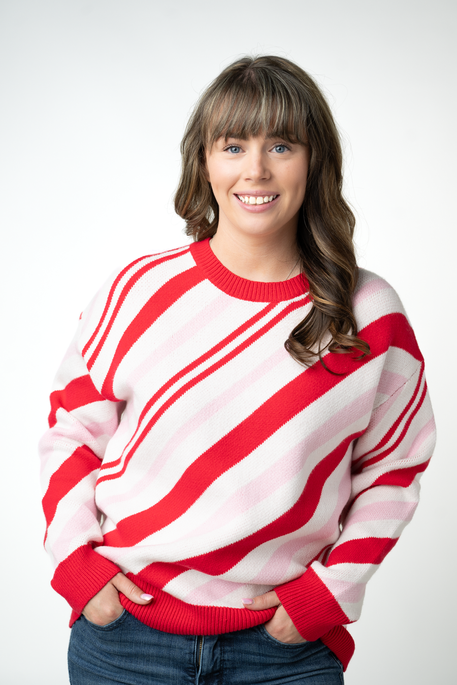 WAREHOUSE ONLY Candy Cane Pullover Sweater