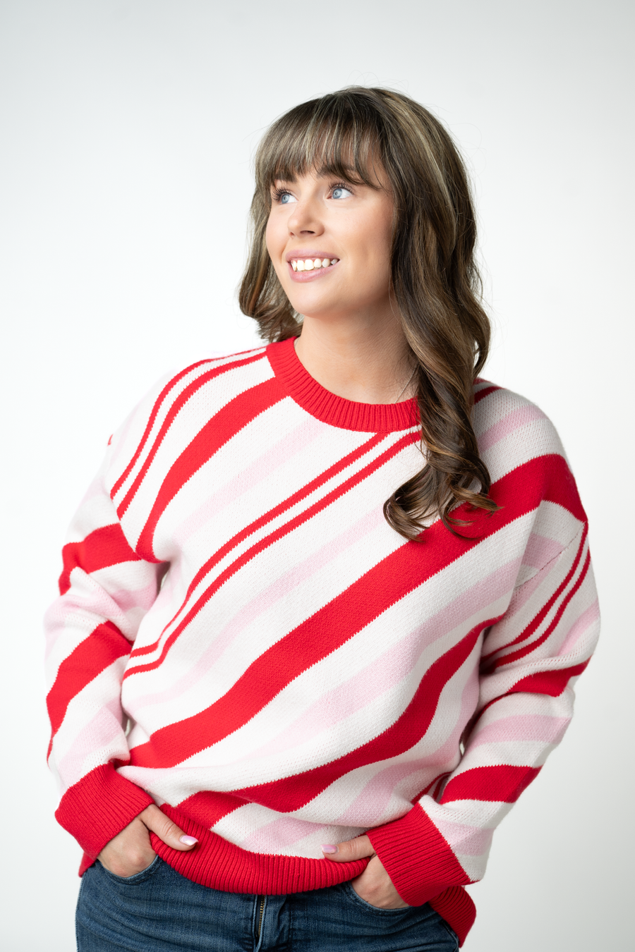 WAREHOUSE ONLY Candy Cane Pullover Sweater