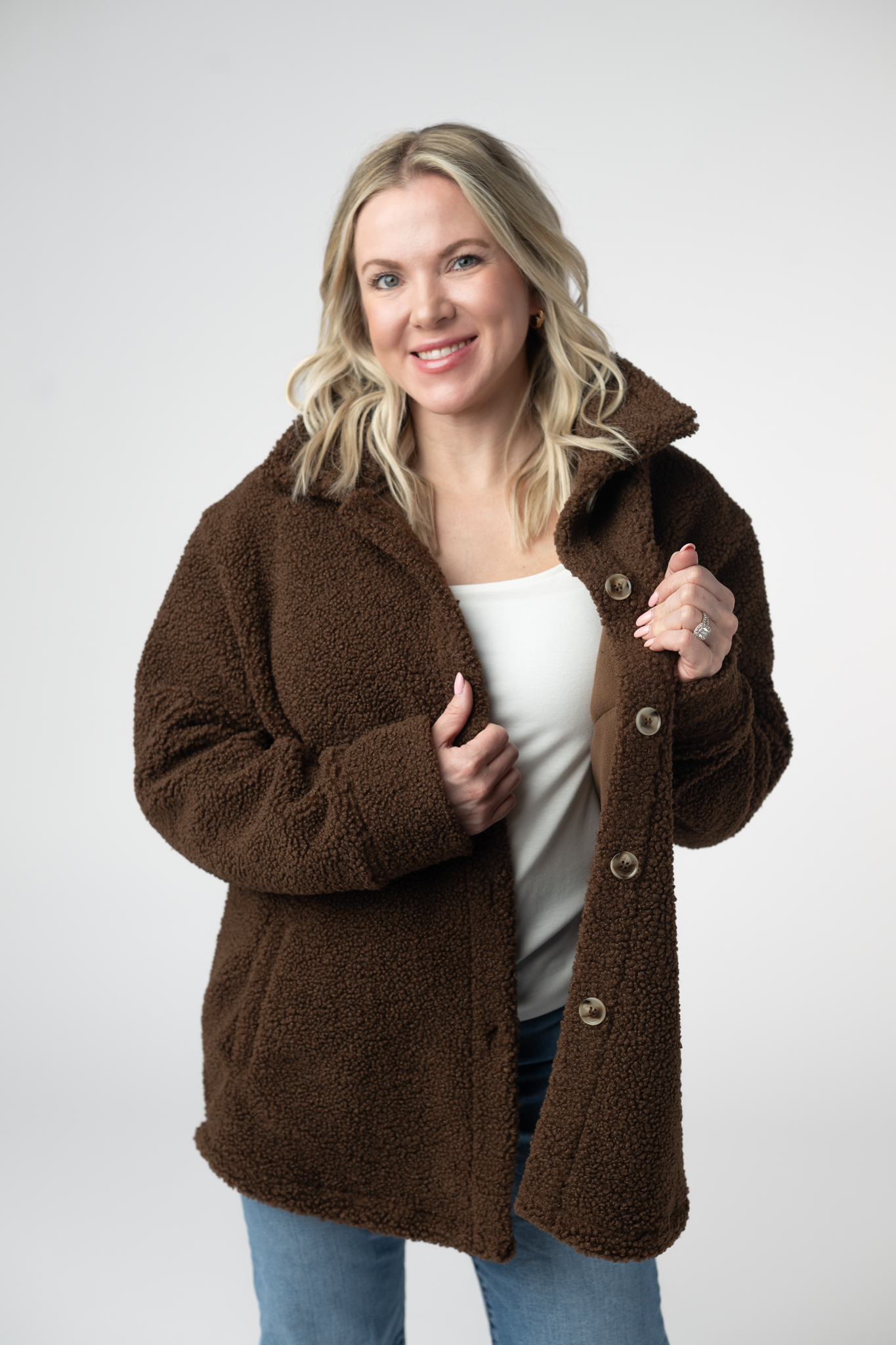 WAREHOUSE ONLY Teddy Oversized Shacket - Brown